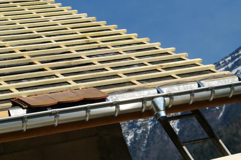 détail de couverture de toit - zinguerie / couverture